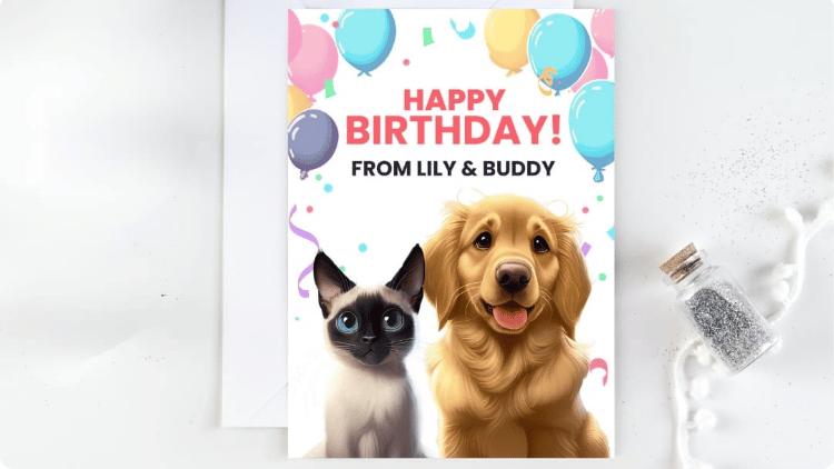 custom pet greeting cards