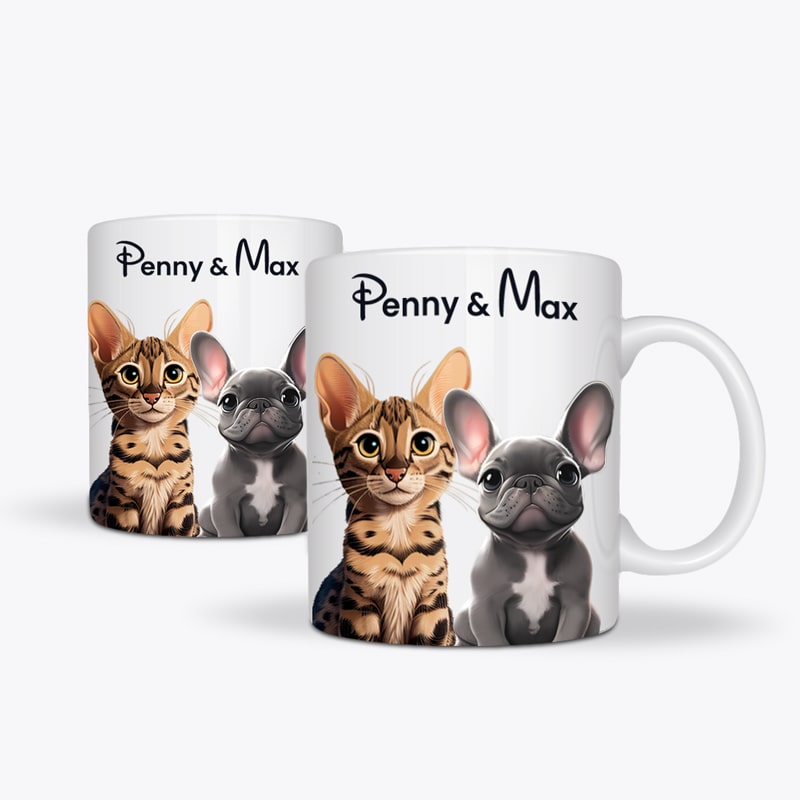 x2 Mug Bundle  Pet Portraits   