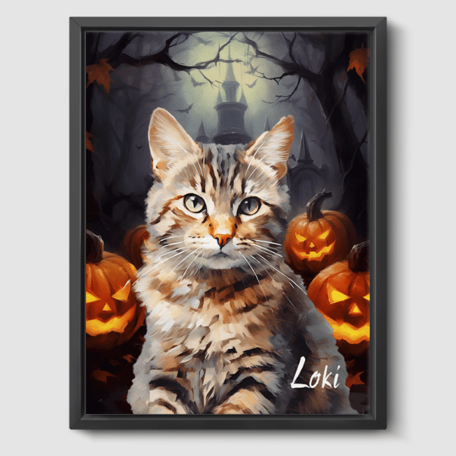 Custom Halloween Wall Art by Pet Portraits  PetPortraits.com Classic 1 Pet 