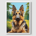 Classic Forest Canvas One, Two or Three Pets Canvas One 8"x10" White