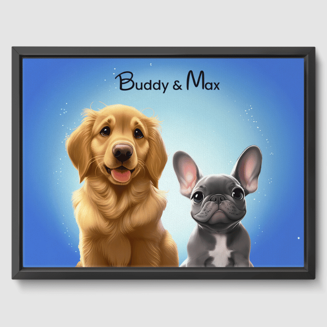 cartoon pet portrait