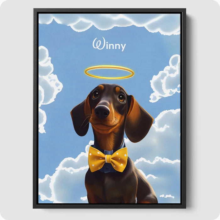 1 Pet Cartoon Custom Pet Portrait  PetPortraits.com Memorial 8" x 10" Elegant Black