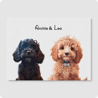 Custom Pet Portrait - 2 Pet