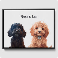Custom Pet Portrait - 2 Pet