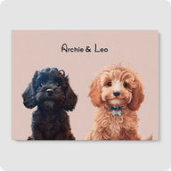 Custom Pet Portrait - 2 Pet