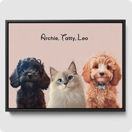 Custom Pet Portrait - 3 Pet