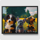 Custom Dog Portraits  PetPortraits.com Impressionist 3 Dogs 
