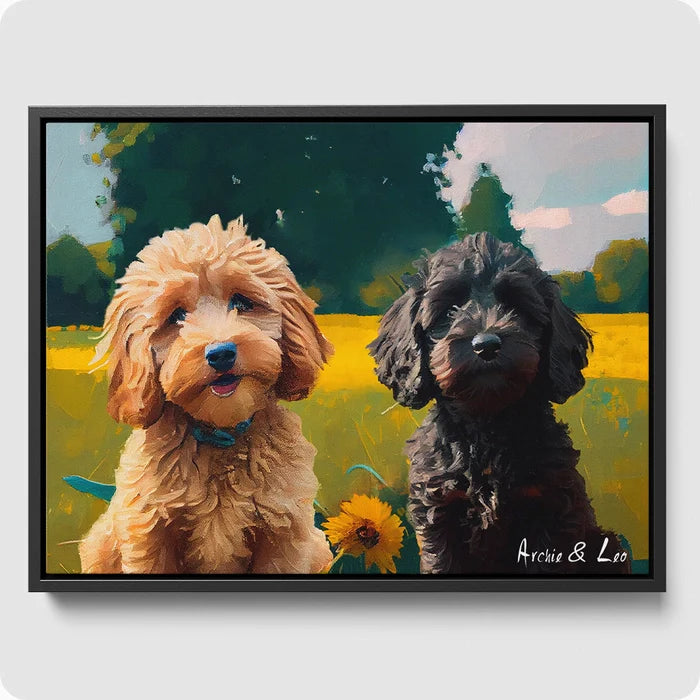 Custom Pet Portrait Canvas Art Professional Pet Portrait Canvases   PPM Two Dog Stepper Land 5 34bf153c Af4d 45e1 Bb37 85112d39661d.webp