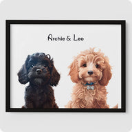 Custom Pet Portrait - 2 Pet