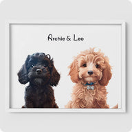 Custom Pet Portrait - 2 Pet