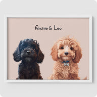 Custom Pet Portrait - 2 Pet