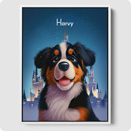 Custom Pet Portrait - 1 Pet  PetPortraits.com Fairytale Castle 8" x 10" Sophisticated White