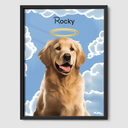 Modern Memorial Poster One, Two or Three Pets Poster One 8"x10" Black
