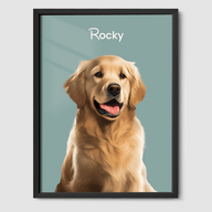 Modern Sage Serenity Poster One, Two or Three Pets Poster One 8"x10" Black