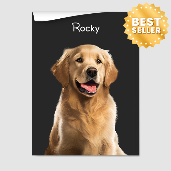 Modern Calm Charcoal Poster One, Two or Three Pets Poster One 8