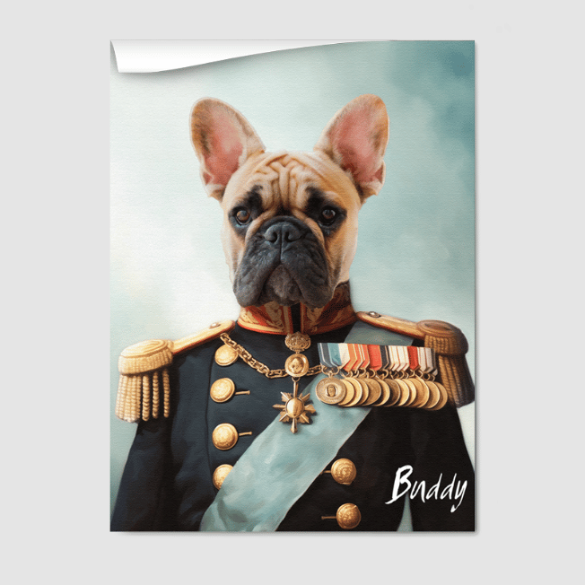 Royal Pet Portrait  PetPortraits.com The Admiral 8" x 10" Poster - Paper Only