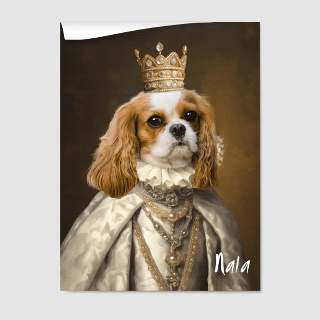 Royal Pet Portrait  PetPortraits.com The Queen 8" x 10" Poster - Paper Only