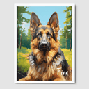 Classic Forest Poster One, Two or Three Pets Poster One 8"x10" White