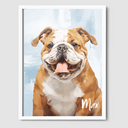 Classic Soft Sky Poster One, Two or Three Pets Poster One 8"x10" White