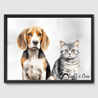 Watercolor Soft Silver Poster