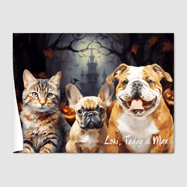 Classic 3 Pet Portrait  PetPortraits.com Custom 12" x 16" Poster - Paper Only