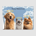 Modern Memorial Poster One, Two or Three Pets Poster Three 12"x16" Poster-Only