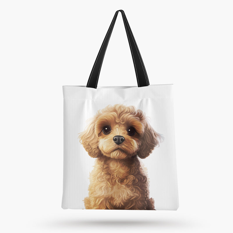 Custom White Tote Bag  Pet Portraits   