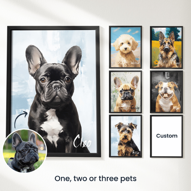 Two Dog Portraits  PetPortraits.com Classic 1 Pet 