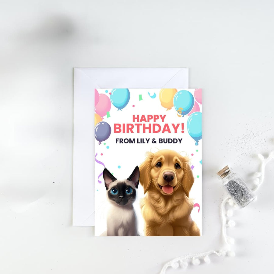 Custom Birthday Cards  Pet Portraits 25 Cartoon 