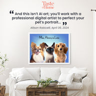 Cartoon Magical Blue Poster One, Two or Three Pets Poster   