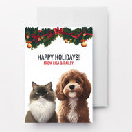 25 Custom Pet Portrait Christmas Cards