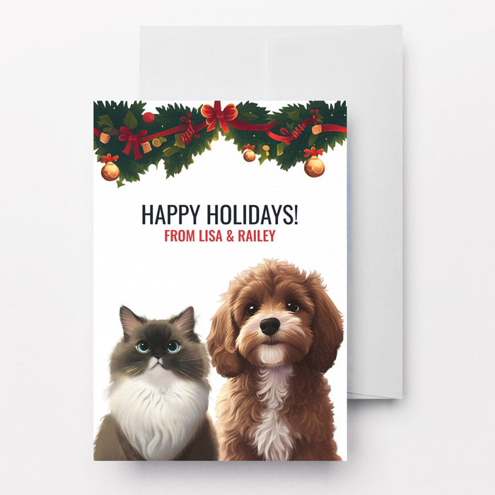 100 Custom Pet Portrait Christmas Cards  Pet Portraits   
